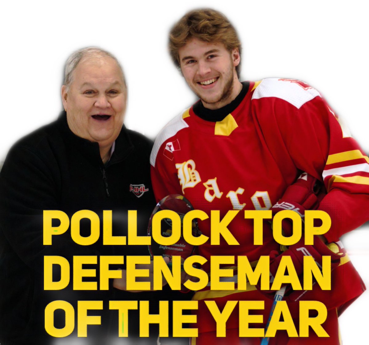HanoverBarons's tweet photo. North Conference Manager, Doug Kennedy was in the building last night to present #7 Payton McIsaac with the #PollockDivision Top Defenseman of the year Award! Congrats once again Payton! 
(📸 Scott Dietrich) https://t.co/uaa450w3Pn
