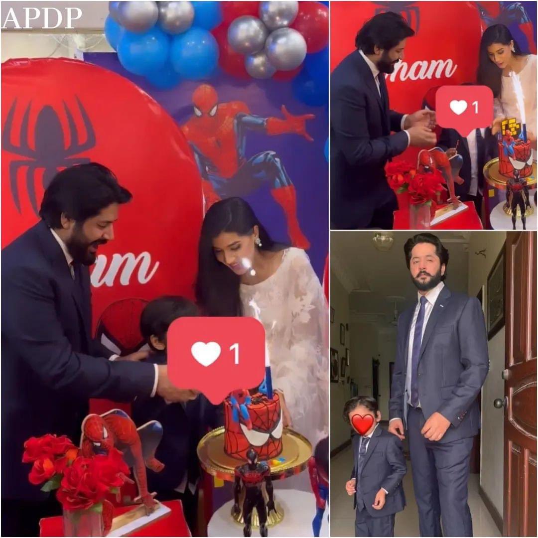 PDC747's tweet photo. #ImranAshraf and #Kiranashfaquehusseindar celebrated birthday of their son Roham ❤️❤️ https://t.co/cT2MyociJa