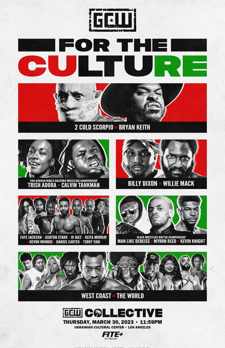 Triller_TV's tweet photo. 👀You don't need sleep when you have great #wrestling like this.

☕️Have coffee &amp; red bull on hand! 

#ForTheCulture4 lowers the curtain on day 1 of #FITEFest w/ a STACKED card.

LIVE &amp; EXCLUSIVE on #FITEplus
12amPT/3amET
👉https://t.co/k3GF4rGawM

@GCWrestling_ @TheBillyDixon https://t.co/g5ny2JLFjF