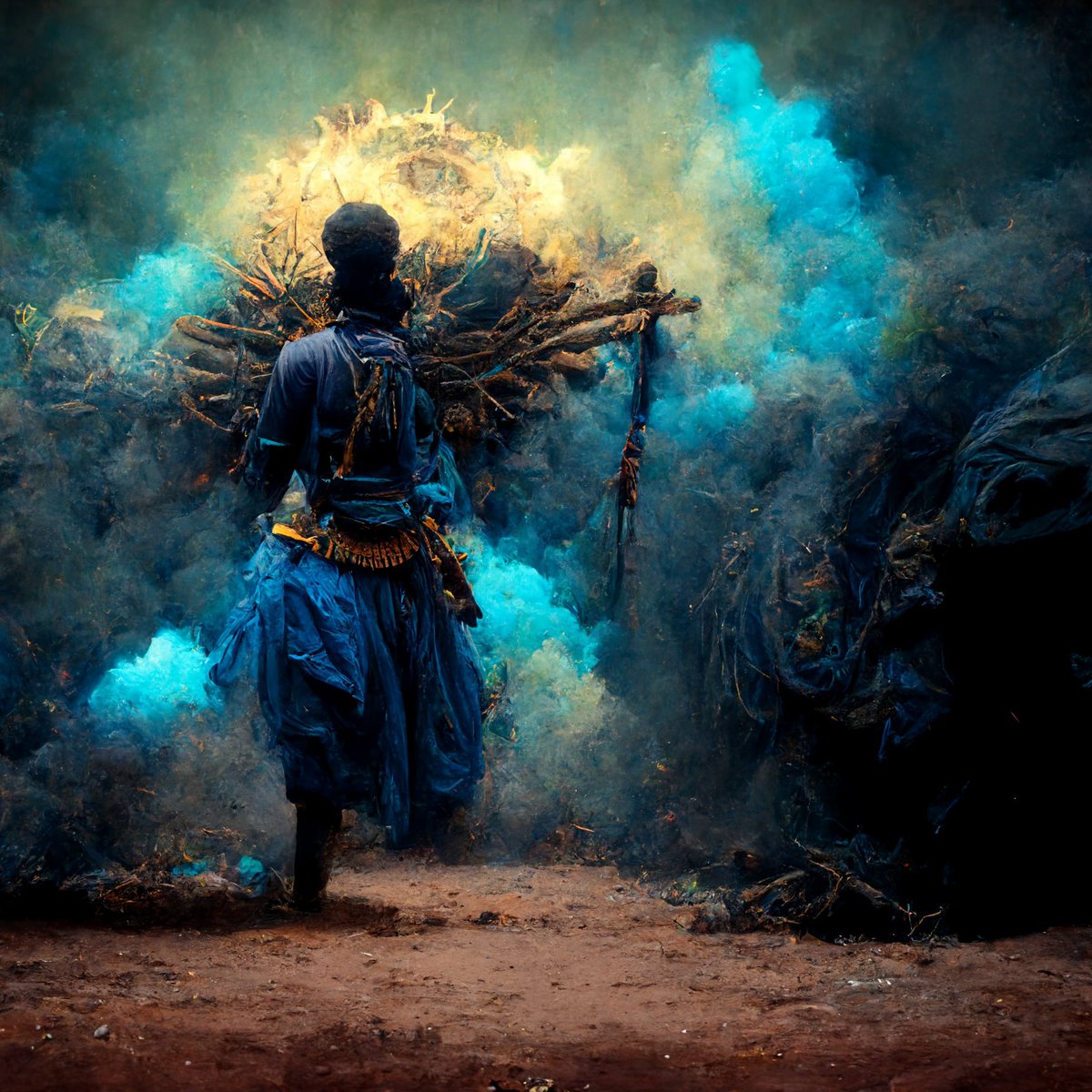 Ogunhê, salve meu Pai Ogum. Peço que me acompanhe e me proteja nessa nova jornada. 

Arte criada usando #midjourney #ogum #popart