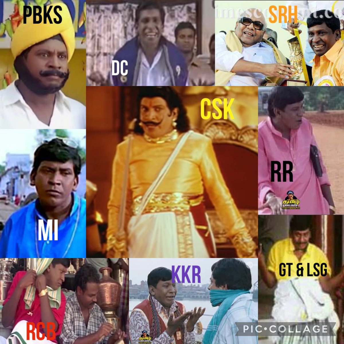 IPL 2023 💛 Every pic in this collage has some connection to the franchise 😂 #IPL2023 #IPL