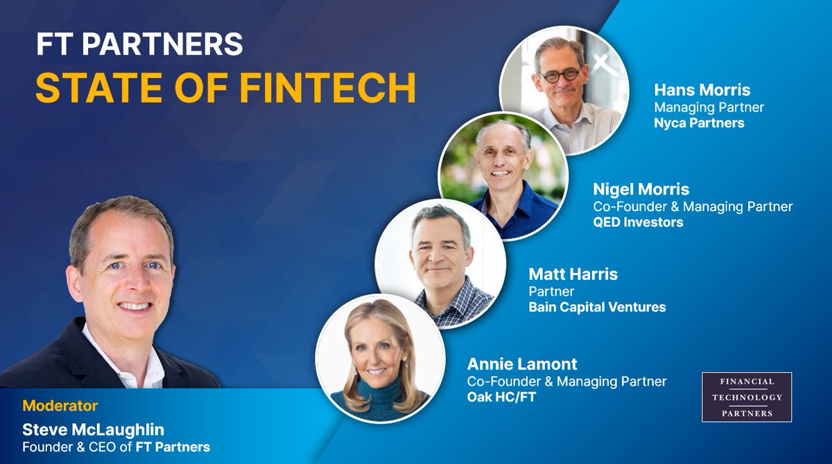 FTPartners's tweet photo. Check out the replay of our State of FinTech VIP video panel featuring four leading investors: https://t.co/jOrwmc2Pje #FinTech #StateofFinTech #FinTechVC https://t.co/eJtxc8HrmG