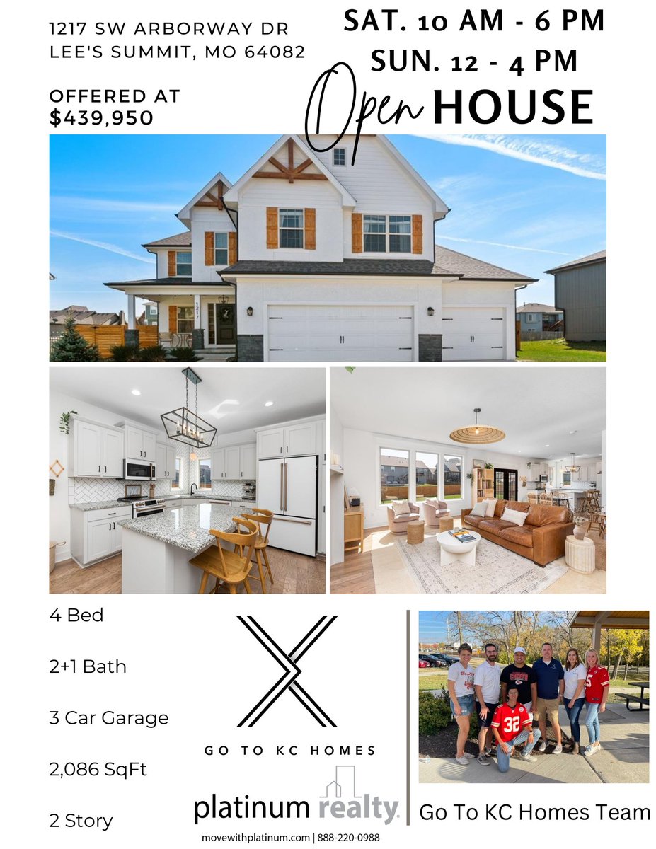 🚨🚨🚨🚨 OPEN HOUSE ALERT🚨🚨🚨🚨

Join us Saturday, April 1st, from 10 AM to 6 PM and Sunday, April 2nd, from 12 – 4 PM and get a glimpse at what could be your next home!

#gotokchomesteam #openhouse #grainvalleymo #leessummitmo #independencemo #kansascitymo #bluespringsmo