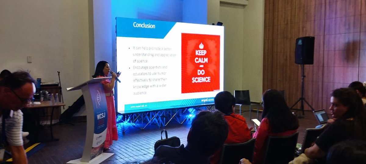 SofiCabreraEs's tweet image. Today I presented @EspolDivulga project at @WCSJ23. I showed them different ideas to mix science and humor. These activities are changing the model to comunicate science in ecuatorian universities 🇪🇨
it was an amazing moment. Thanks for the invitation #WCSJ2023