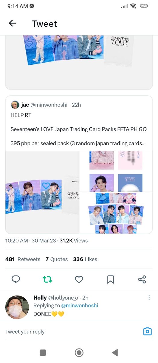 Camilk1996's tweet photo. @minwonhoshi Done! https://t.co/KiVmu6wMV5