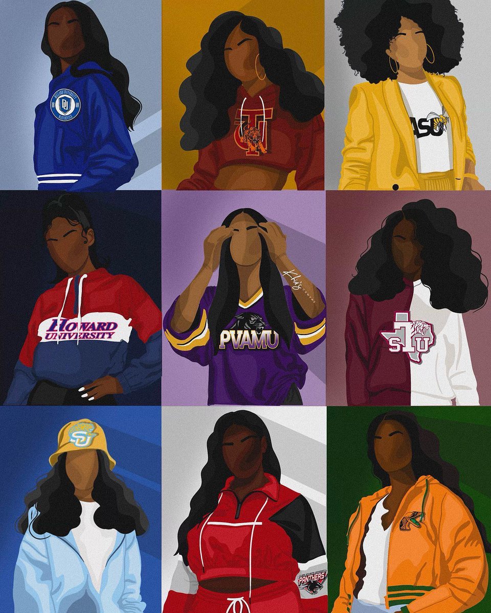 Check out this 🔥 artwork by <a href="/KhiasCanvas/">Khia’s Canvas</a> and let us know if you see your HBCU represented! #BlackColleges #BlackArtists