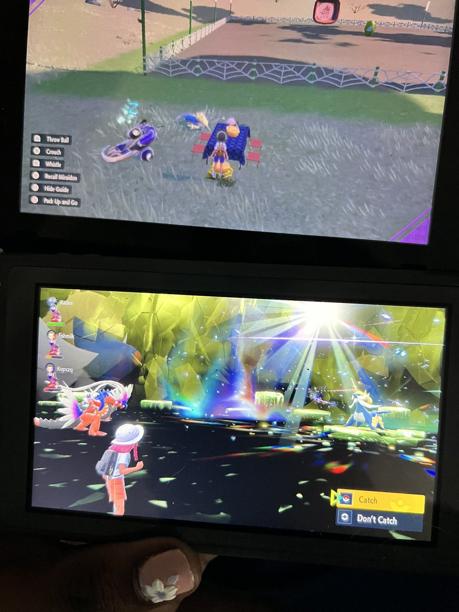 stefanartistry's tweet image. Caught the new 7 star raid samurott on both games. Time for bed 😂 🛌 #NintendoSwitch #PokemonViolet #SamurottRaid