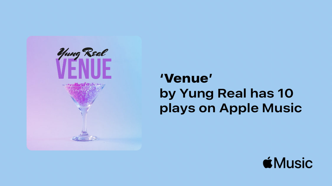 YUNGREAL_'s tweet photo. Just passed a new Milestone on @AppleMusic. Thanks for listening!
https://t.co/nSHIGjrFWY https://t.co/Wp49v3hRLN