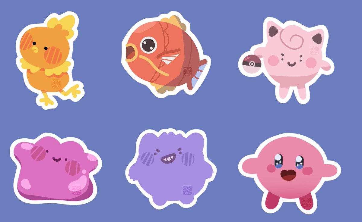 mayshallwin's tweet photo. My new sticker design. I used my mouse :) Enjoy
#ditto #jigglypuff #gengar #magikarp #torchick #kirby #pokemon #pokemonfanart #fanart #art #mouseart https://t.co/3s2feLhMVl