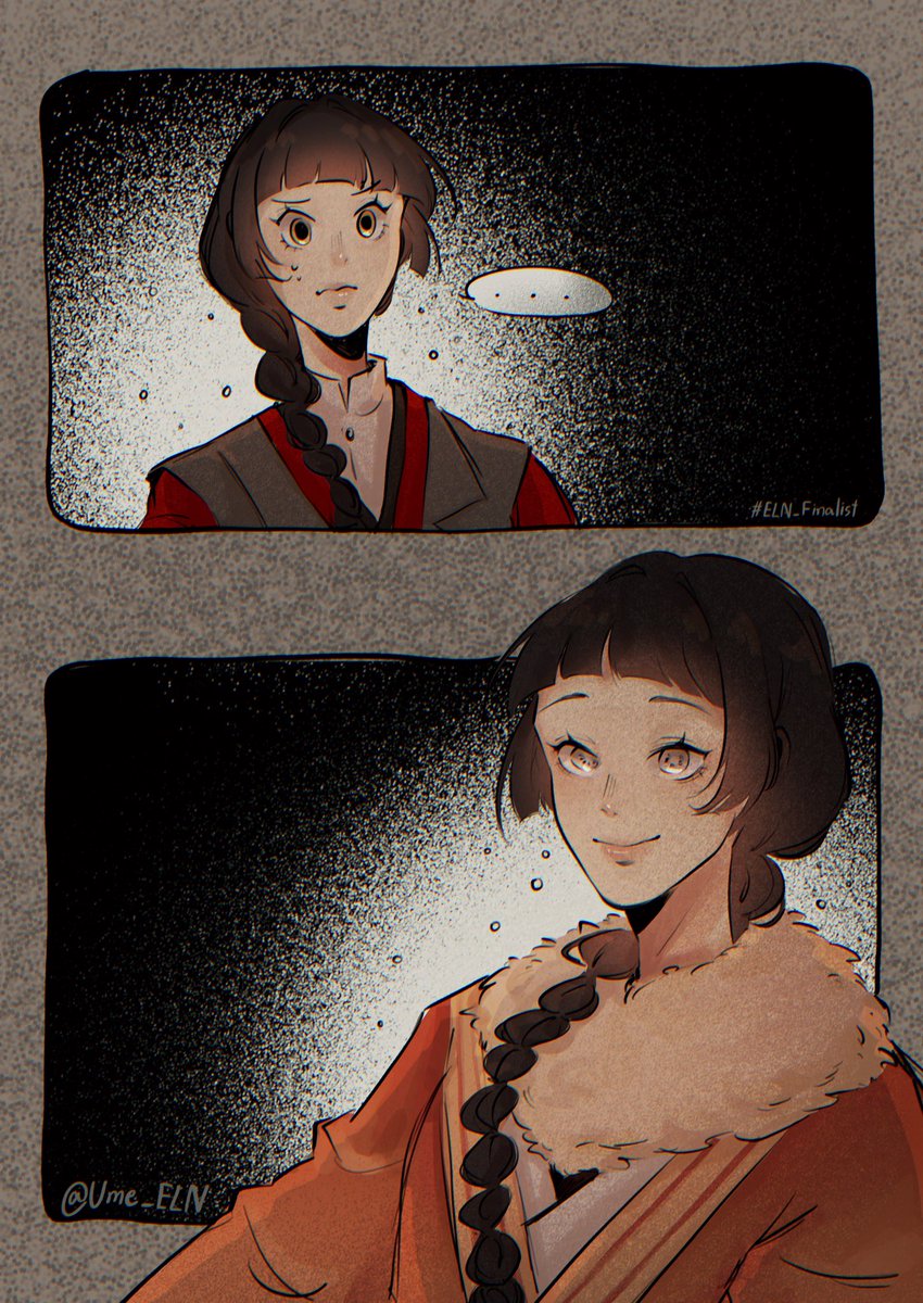 Ume_ELN's tweet photo. (ยังวาดสอบไม่เสร็จ(?) เลยแวะมาแปะๆอุเมะจังตอนพบกับหุ่นโมโฮช่ะครั้งแรกค่ะ🤲🏻) https://t.co/HxJuEerIRc