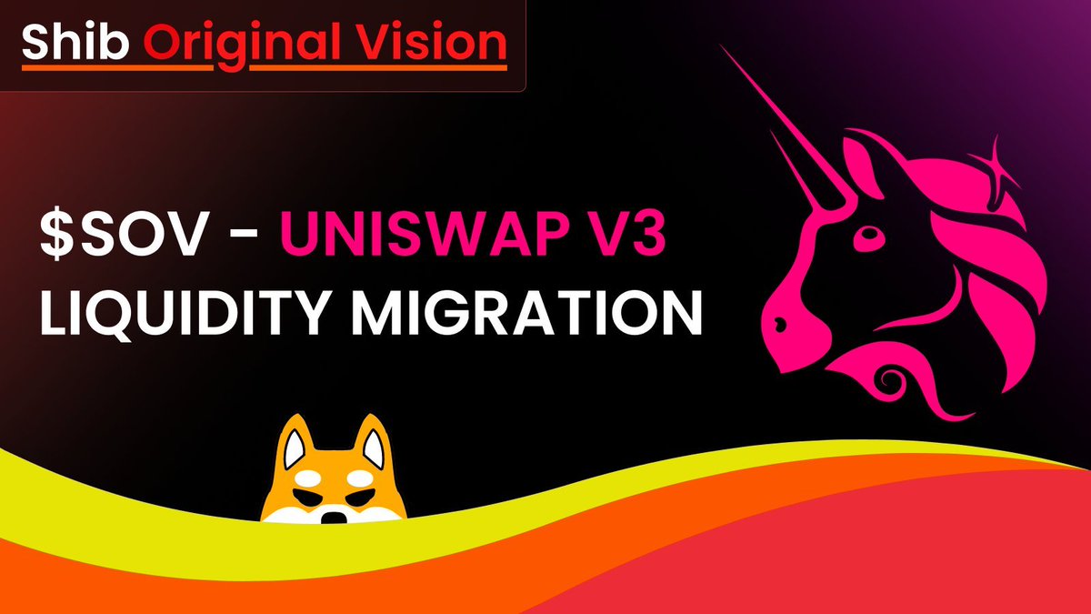 $SOV Liquidity has been migrated to Uniswap V3 💓

📝 The link to trade is still the same, as Uniswap UI auto-switches to the correct LP.

👉 Trade: app.uniswap.org/#/swap?inputCu…

👉 Chart: dexscreener.com/ethereum/0x031…