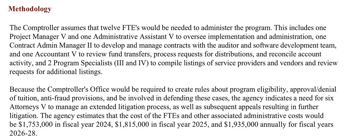 Kristin_N_Brown's tweet photo. Did you know…
The financial analysis for SB8 includes adding 12 staff &amp; 6 attorneys to the TEA staff?

This is estimated to cost over $5.4 mil. over the next three years.  This is on top of the cost of vouchers.

That would cover the teacher salary cost of my elementary campus. https://t.co/YGBaS12B1K