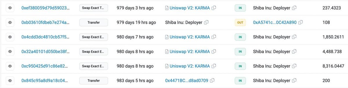 One of Ryoshi's earliest transactions was buying $KARMA . . . and he was the largest and most diamond hands owner of $KARMA 👀