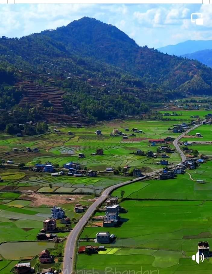 मध्य पाहाडि लोक मार्गको छहरे त्रीसुली खण्डमा पर्ने थानसिंङ फाँट !