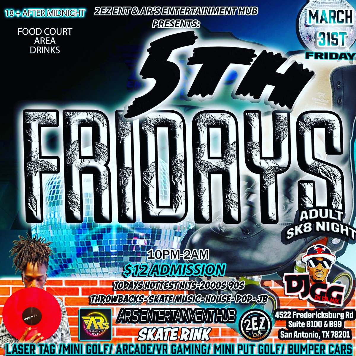 2Tatedup1's tweet photo. San Antonio Tx‼️‼️‼️
🔥Hottest Friday Adult SkateNight🔥
PULL UP🛼🫡 https://t.co/lNSxYMuoi7
