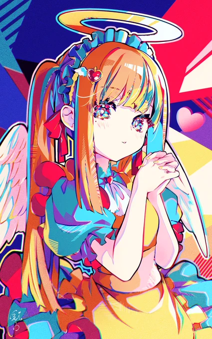 天使メイドちゃんと悪魔メイドちゃん二人は表裏一体なのです…#イラスト 