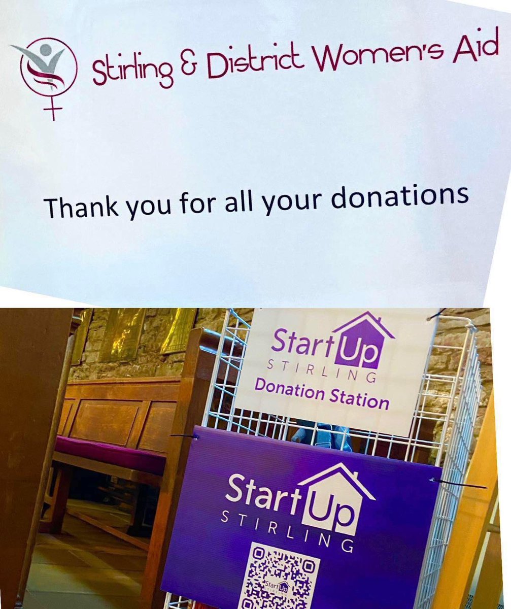 🥡 Dunblane Cathedral has collection points for donating goods

🏠 For Start Up Stirling:
🛒 Tinned meats/meals/fruit/desserts, Cereal Bars, Long life Milk, Jars of Sauce

👩‍👩‍👦 For Stirling Women’s Aid:
🛒 Deodorants, Shower gels, Shampoo, Conditioners, Tesco/Morrisons vouchers