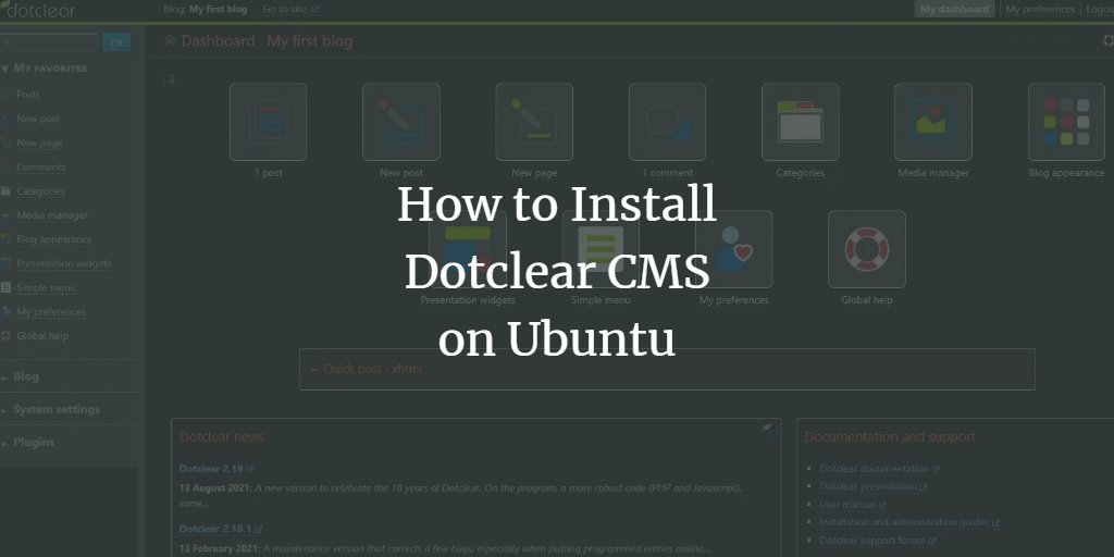 Howtoforge on twitter how to install dotclear cms on ubuntu https