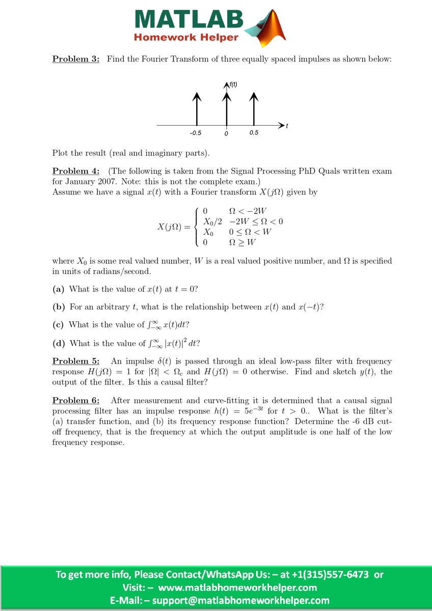 matlabhwhelper's tweet image. Get the best MATLAB homework solutions. Our expert tutors are here to help you with all of your MATLAB homework needs. Contact us today to get started and succeed in your coursework!
Visit: - bit.ly/3bjMqGB
Email: - support@matlabhomeworkhelper.com
#matlabhomeworkhelper