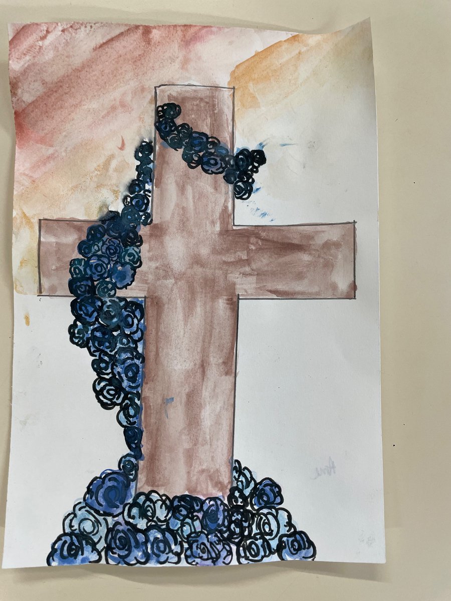 Year 6 artwork (yes, it’s not all SATs, SATs, SATs). I love this painting.