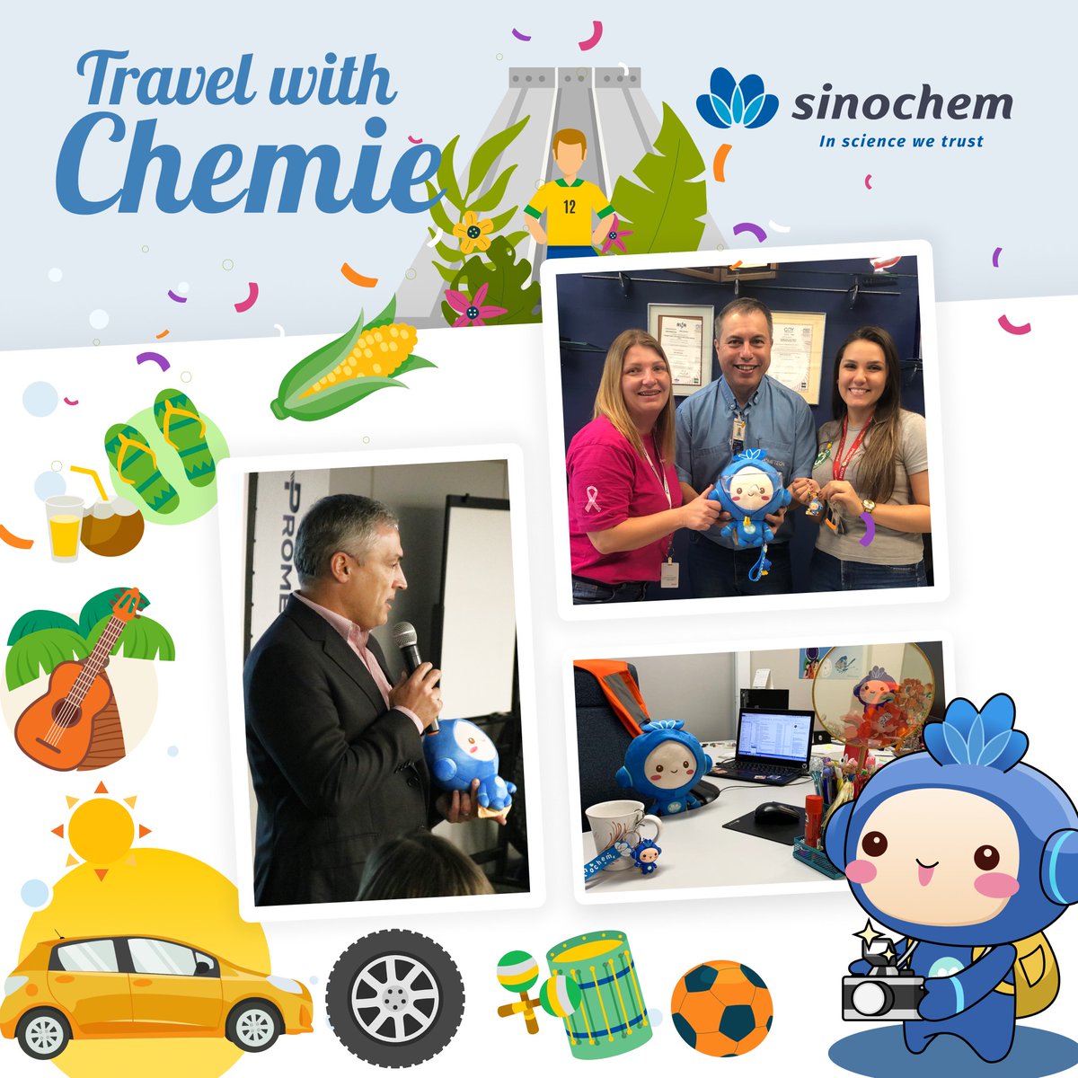 #TravelwithChemie to Brazil and explore the thriving auto industry! As the only tyre manufacturer dedicated to industrial sector, Prometeon Tyre Group (PTG)  establishes a R&amp;D center in São Paulo and operates factories in Santo André and Gravatai. Join Chemie on the visit!