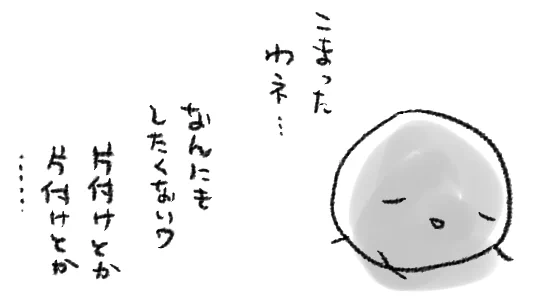 ごみをあんなに捨てたのに片付き度が微動だにしないつよい我が家 