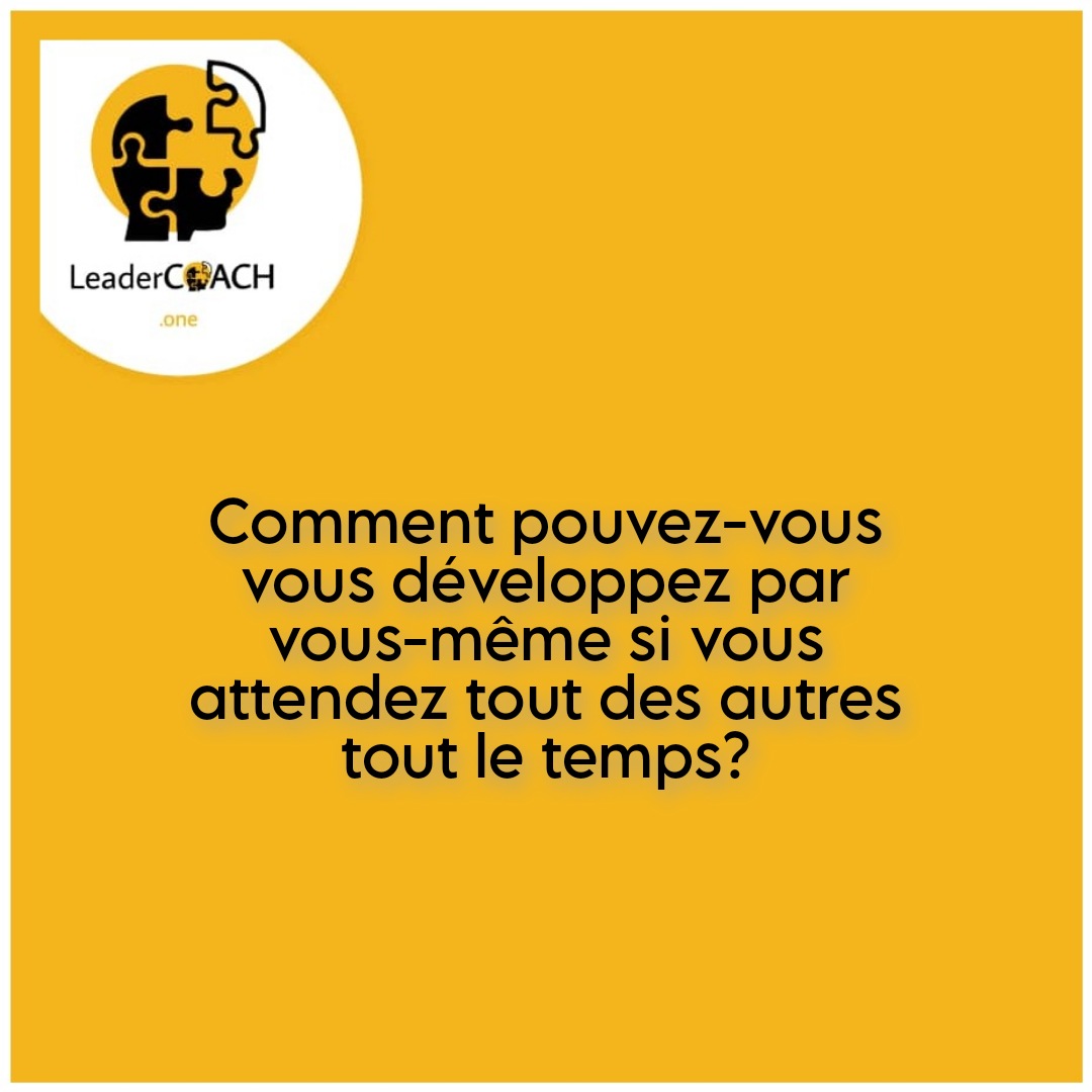 Vous êtes responsable de votre propre développement !