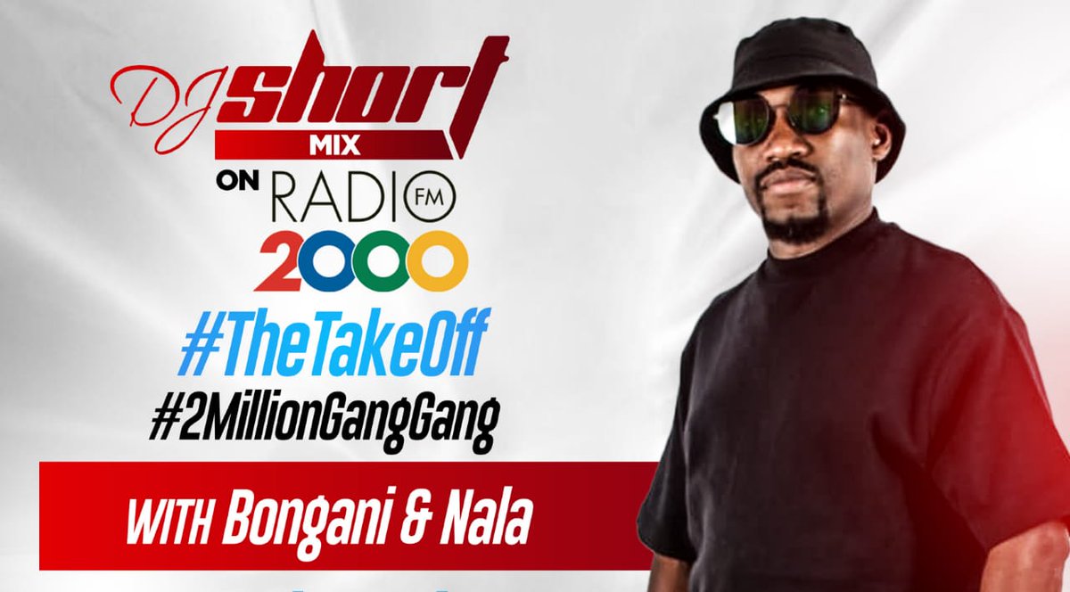 Radio2000_ZA's tweet photo. #TheTakeOffMix one last time | @Deejay_short on the 1's and 2's, enjoy !
#TheTakeOff #2MillionGangGang
@bonganimtolo_ @NalaDagada @LonwaboNkohla https://t.co/KSsmGabdks