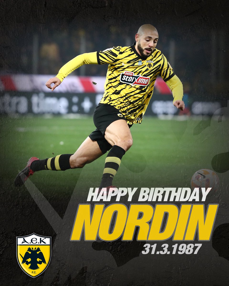 Happy birthday Nordin! The AEK family is wishing you all the best! 💛🖤 #yellow_wishes #aekfc #aekfcseason2022_2023 #Amrabat_5