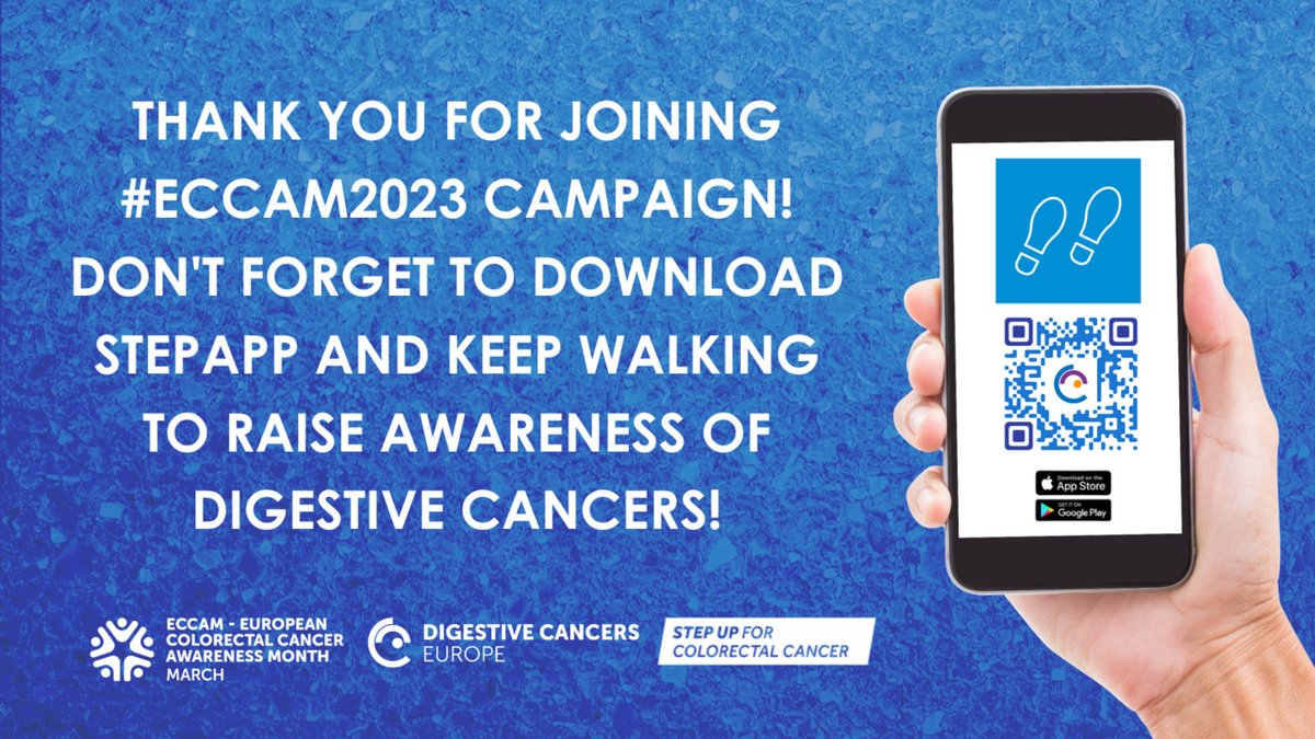 dice_europe's tweet image. #ECCAM2023 ends today but our advocacy goes on – thanks for taking part - don’t stop walking to stay healthy and continue with us on the journey to beat #ColorectalCancer!

▶️ ECCAM2023.digestivecancers.eu

#StepUpforCRC #CRC #cancerprevention @GlobalCRC @CancerLeagues