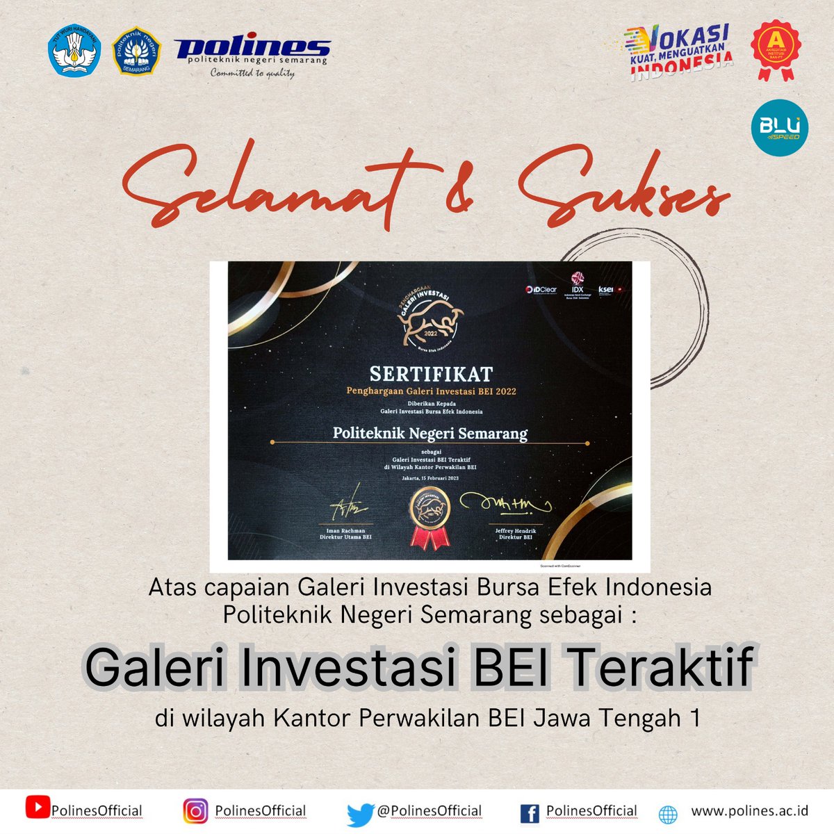 Politeknik Negeri Semarang tweet media
