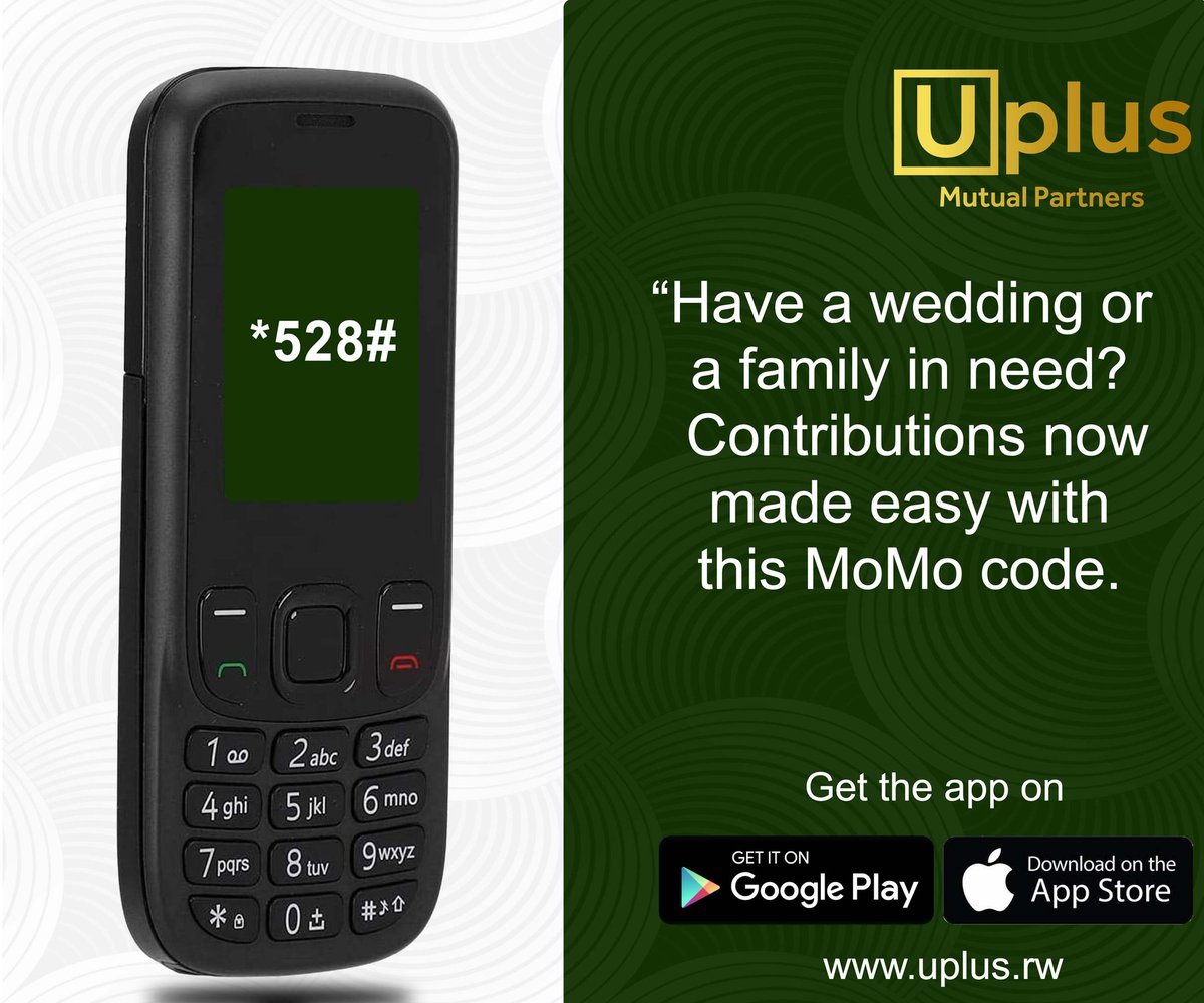 Uplusrw's tweet photo. Good morning,

This is your gentle reminder that we have made it super easy with momo code.

 Just dial *528# and send your contributions. https://t.co/cbK5orVrkp https://t.co/0gl3o4l5JF