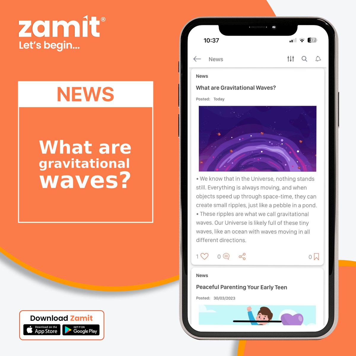 Zamit_India's tweet photo. Zamit News - What are gravitational waves?
Read More: https://t.co/K47a4AZJAs
#GravitationalWaves #ScienceEducation #ZamitNews #DailyNews #EducationalNews #SchoolNews #FutureReadyWithZamit #ZamitTime #Zamit #EduTechApp #FutureReadyParents #Harparentkihelpline #edutech https://t.co/MYXsao6bsx