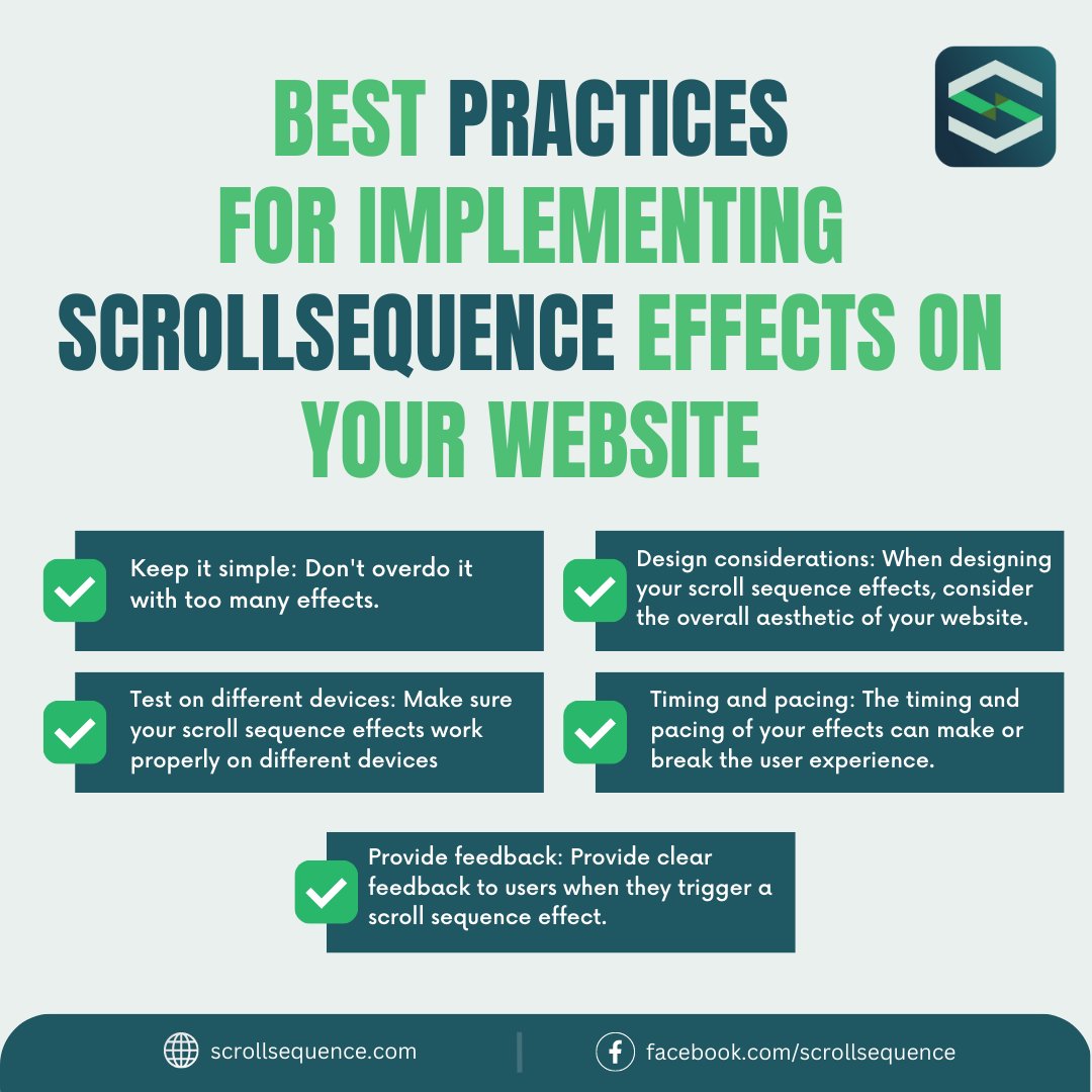 scrollsequence's tweet image. Best Practices for Seamless Website Experience!
If you&apos;re looking to implement the scroll sequence effect on your website, Here are some tips:
#scrollsequence #webdesign #userexperience #bestpractices

Download Now: scrollsequence.com