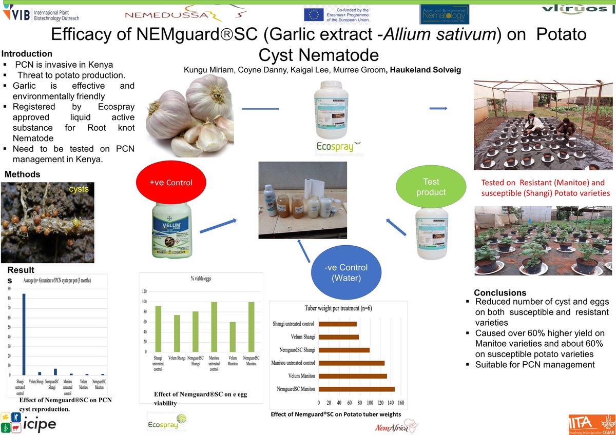 Ecospray's tweet photo. Amazing results with Nemguard in potatoes presented by Miriam Kungu at the Panema Conference in South Africa.  @icipe @dudutech360 https://t.co/LiGMBGc9wg