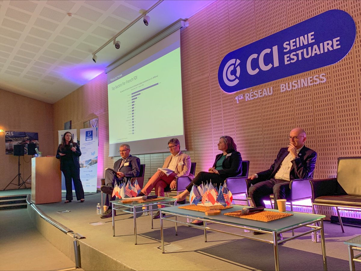 Visite au Havre hier de l'Ambassade US, Division Commerciale, et du Consul des Etats-Unis. L'une des meilleures présentations que j'ai vues depuis longtemps.
Court, concis, informatif et très pertinent.

Commerce International
<a href="/USEmbassyFrance/">U.S. Embassy France</a> 
<a href="/cciseinestuaire/">CCI Seine Estuaire</a>