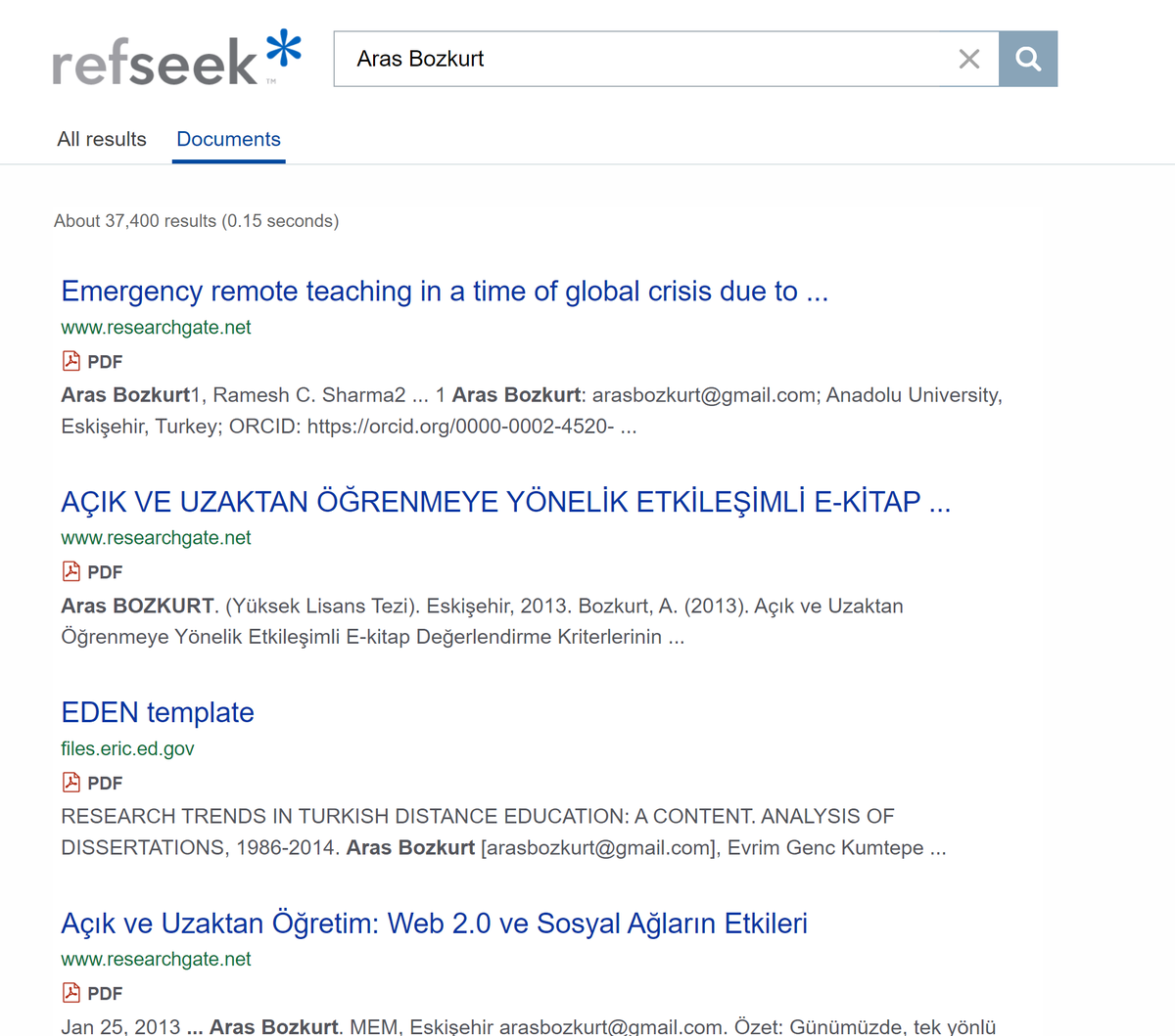 arasbozkurt's tweet photo. Kaynakça bulmakta zorlanıyorsanız eğer RefSeek tam size göre...
RefSeek, öğrenciler ve araştırmacılar için akademik bilgiyi herkes için kolayca erişilebilir hale getirmeyi amaçlayan bir web arama motorudur. RefSeek, web sayfaları, kitaplar, ansiklopediler, dergiler ve gazeteler dahil olmak üzere beş milyardan fazla belgeyi tarar.
https://t.co/1X4raM7eZN