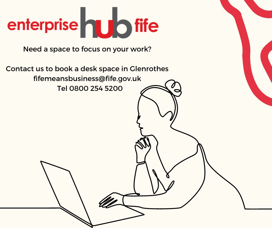 hub_fife's tweet photo. Working from Home?  Needing a change of scene? Get in touch to book a desk at Enterprise Hub Fife. https://t.co/mAMWVlUkyt