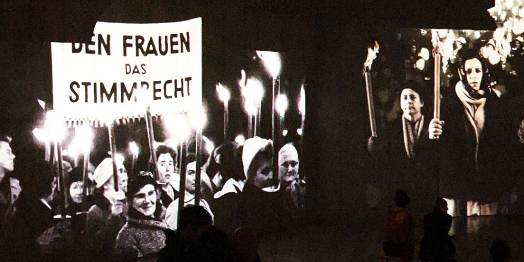 Tour de force pour le droit de vote et d’élection des femmes  💪 Le @landesmuseumzurich présentera la projection panoramique d'Hommage 2021 dans une version indoor jusqu’au 16 avril. #droitsdesfemmes #votedesfemmes #suisse