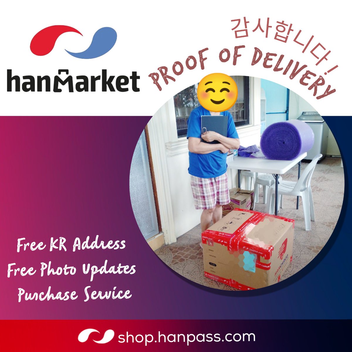 Hanpasspurchase's tweet photo. Proof of Delivery ~ Hanmarket
Another Satisfied Customer who received their HanBox!
FB : https://t.co/xuUv7Euo5G
Instagram : Hanmarket_Official
#hanmarket #hanmarketPhilippines
#proxybuyingservice #krrental #krconsol #kraddress
#pasabuy #krbox https://t.co/s6oHm5f9Rb