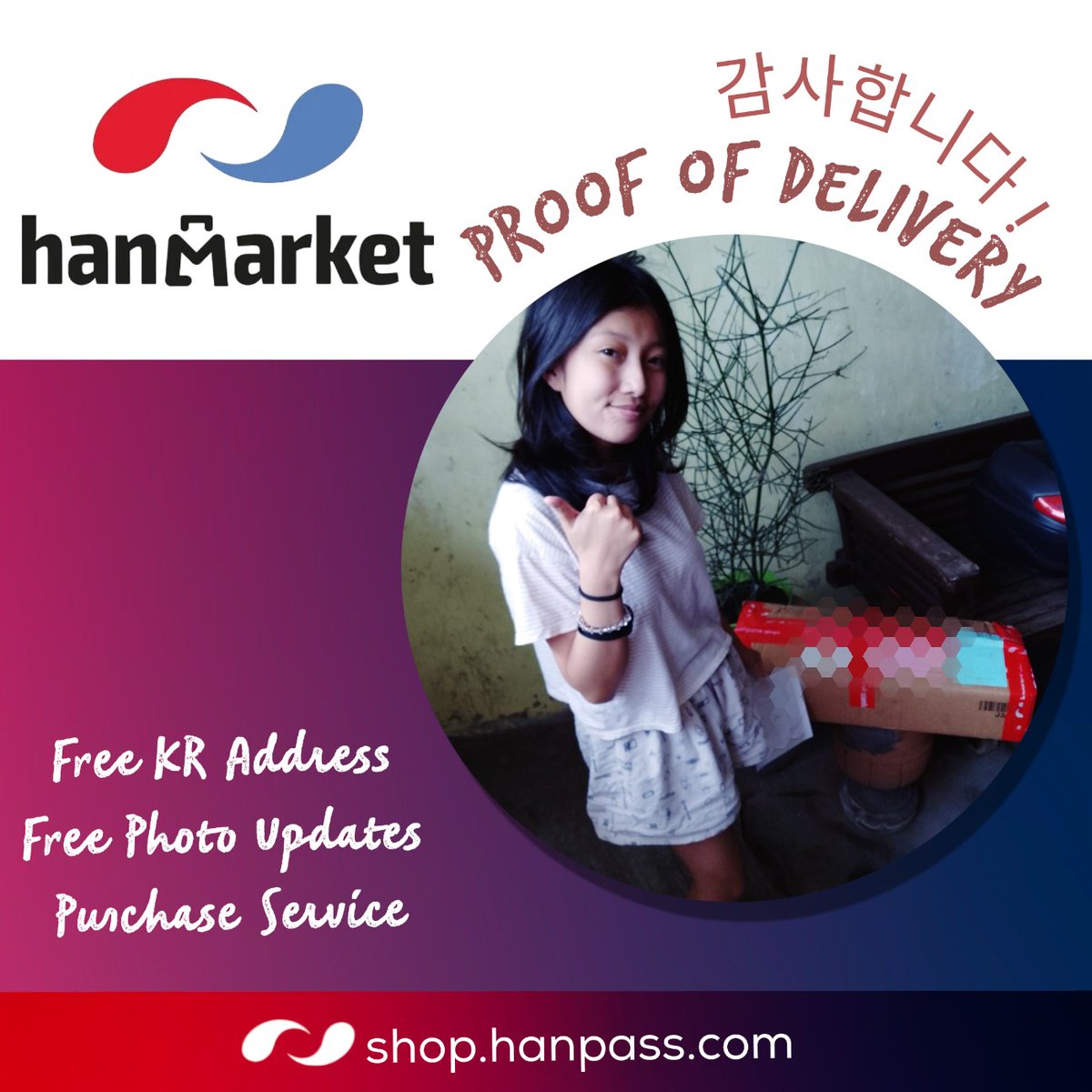 Hanpasspurchase's tweet photo. Proof of Delivery ~ Hanmarket
Another Satisfied Customer who received their HanBox!
FB : https://t.co/xuUv7Euo5G
Instagram : Hanmarket_Official
#hanmarket #hanmarketPhilippines
#proxybuyingservice #krrental #krconsol #kraddress
#pasabuy #krbox https://t.co/s6oHm5f9Rb