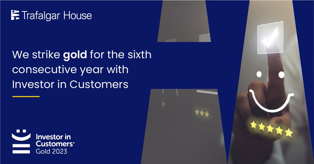 TrafalgarAdmin's tweet image. We strike gold for the sixth consecutive year with Investor in Customers!

We have achieved the prestigious Gold Award for the sixth consecutive year in the highly regarded @IIC_UK assessment.

Find out more:
trafalgarhouse.co.uk/resources/news…

#customerservice #IIC #pensions #pension
