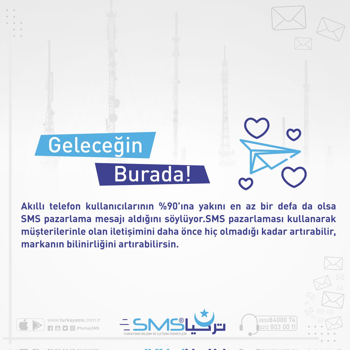 Geleceğin Burada!

 İyi bir strateji ile desteklenmiş SMS pazarlama ile hedeflerine çok daha hızlı bir şekilde ulaşabilirsin.

#turkeysms #sms #smsmarketing #ücretsiz #pazarlama #emarketing #hizmet #hedefkitle #trendler #kurumsal