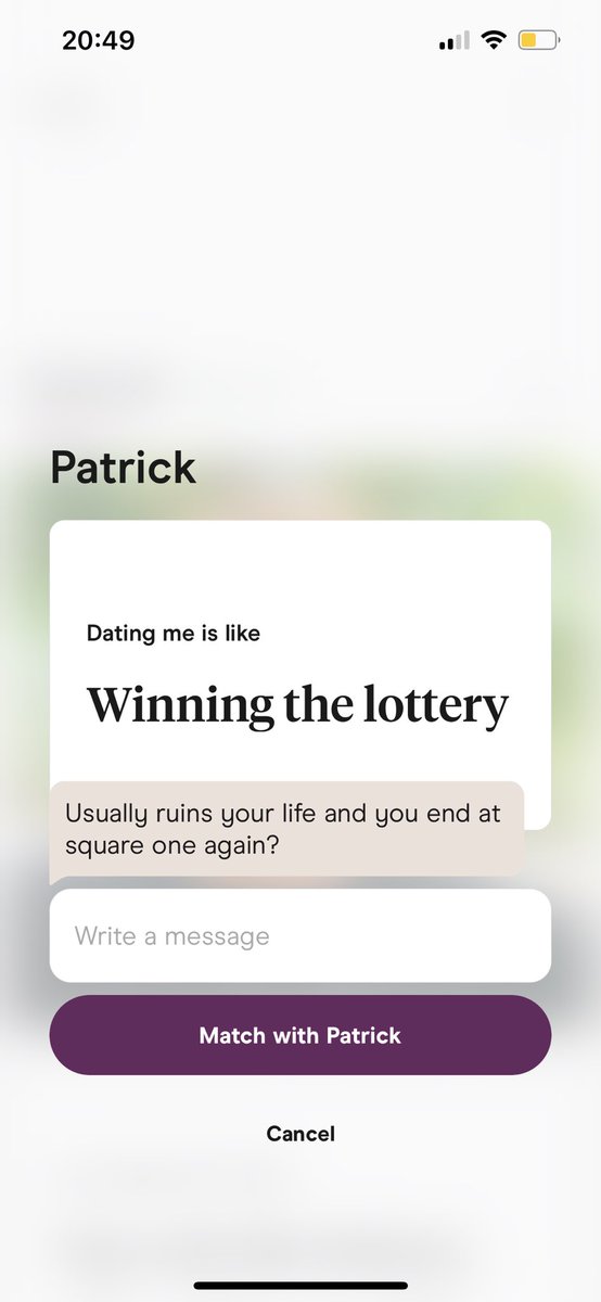 I mean yeah you’re not wrong Patrick, happy Friday to you too x
