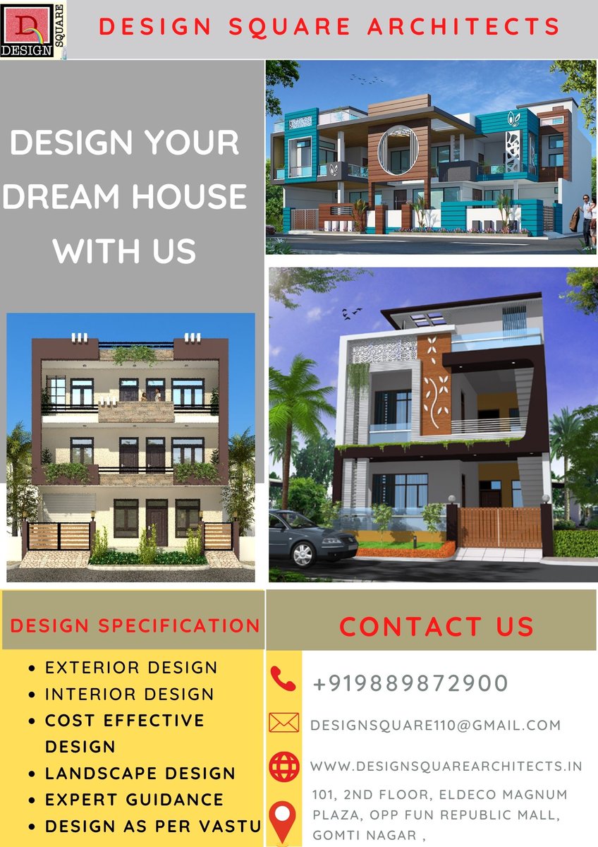 DesignSquareAr1's tweet photo. “Architecture should speak of its time and place, but yearn for timelessness”
#architecturedesign #architect #bunglowdesign #housedesign #commercialdesign #schooldesign #appartmentdesign #hospitaldesign #Lucknow #UttarPradesh https://t.co/cx0zH21NYI