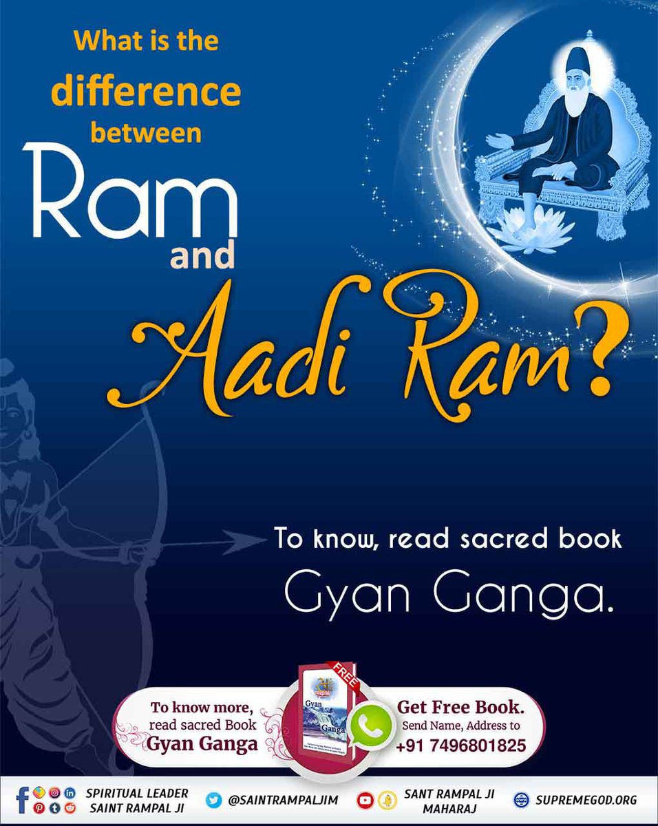 Till date we have heard about Lord Rama and his divine works. But, do you know about Adi Rama i e Almighty God who created the entire nature. 
To know, you must read the book Gyan Ganga.
#Who_Is_AadiRam