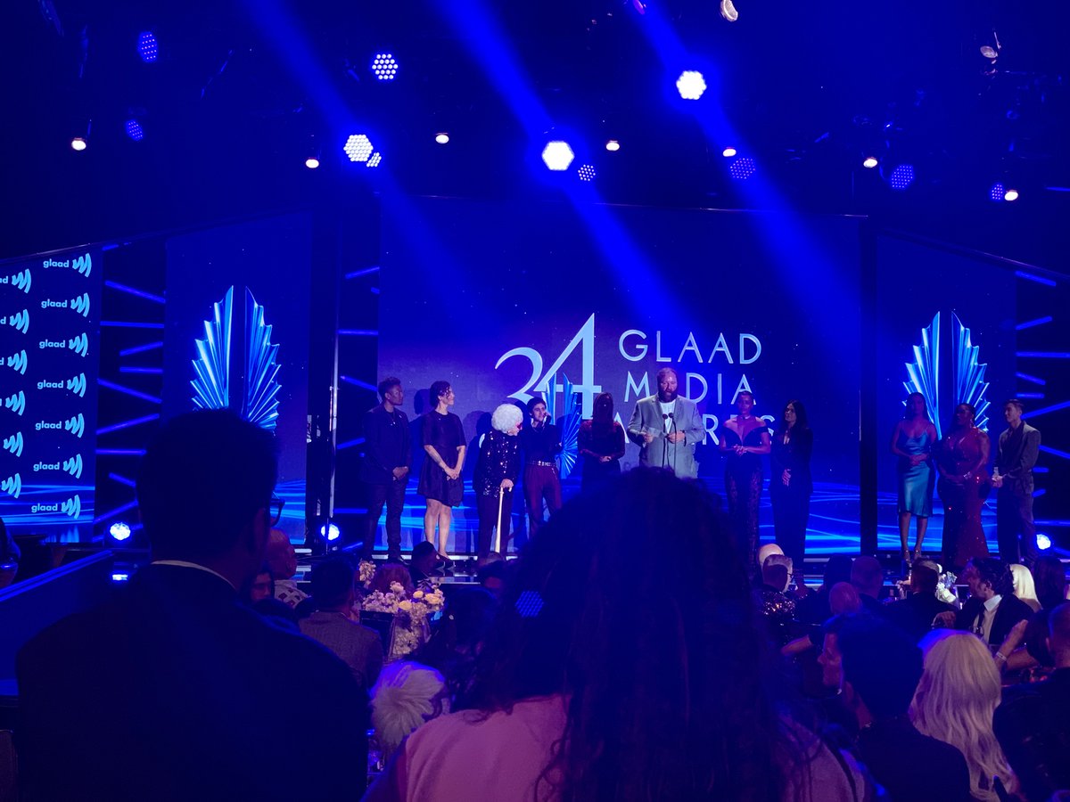 "We are not a niche, we are the audience that's growing." Thank you <a href="/WillWGraham/">Will Graham</a> for also telling the industry they can't keep sponsoring Pride events and then canceling our shows. 🏳️‍🌈 <a href="/glaad/">GLAAD</a> #GLAADawards