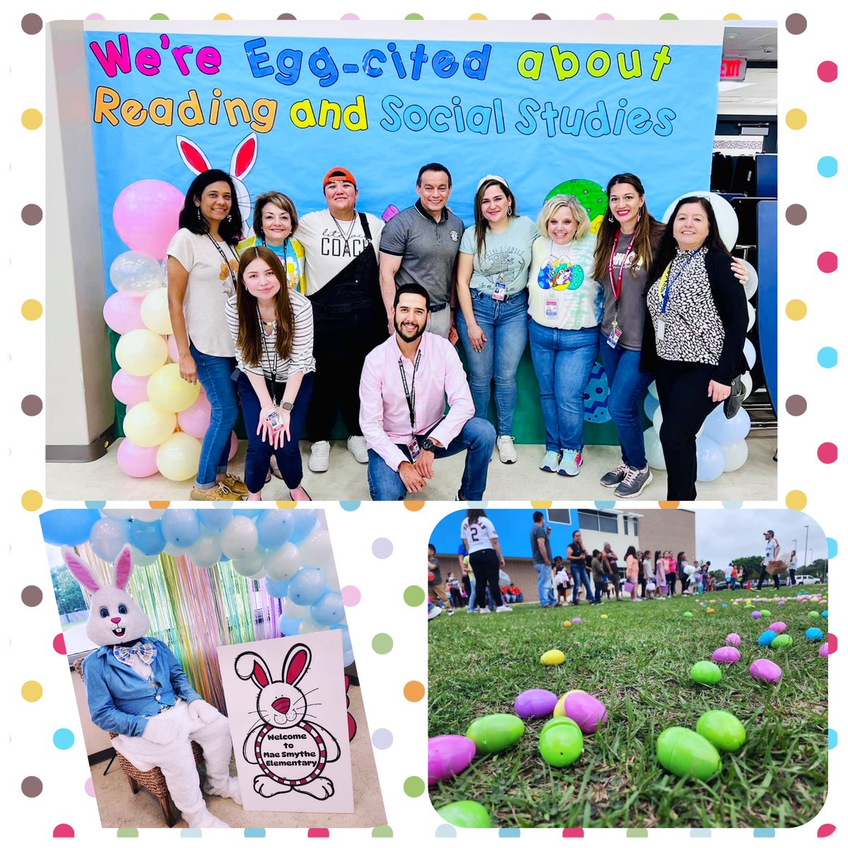 Literacy Night was a success! Families enjoyed activities indoors and outdoors. Love my school family! 📚📕📓📝🌎🗺️
#cross-curricularcollaboration #msemustangs @MaeSmythe #bookfair #readingandwriting #socialstudies #bunnyhopegghunt #easterbunnycameforavisit🐰🥚