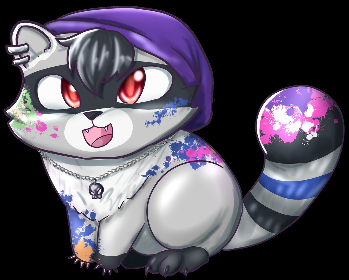 Crazy_ENVT's tweet photo. @DarkGoomi It may not really be my VTuber for the whole pic but I have a pet raccoon that causes trouble called DJ Rabid. Would love to see me doing the "go, do a crime" meme with him 🤣 https://t.co/eFsCSFS1IY
