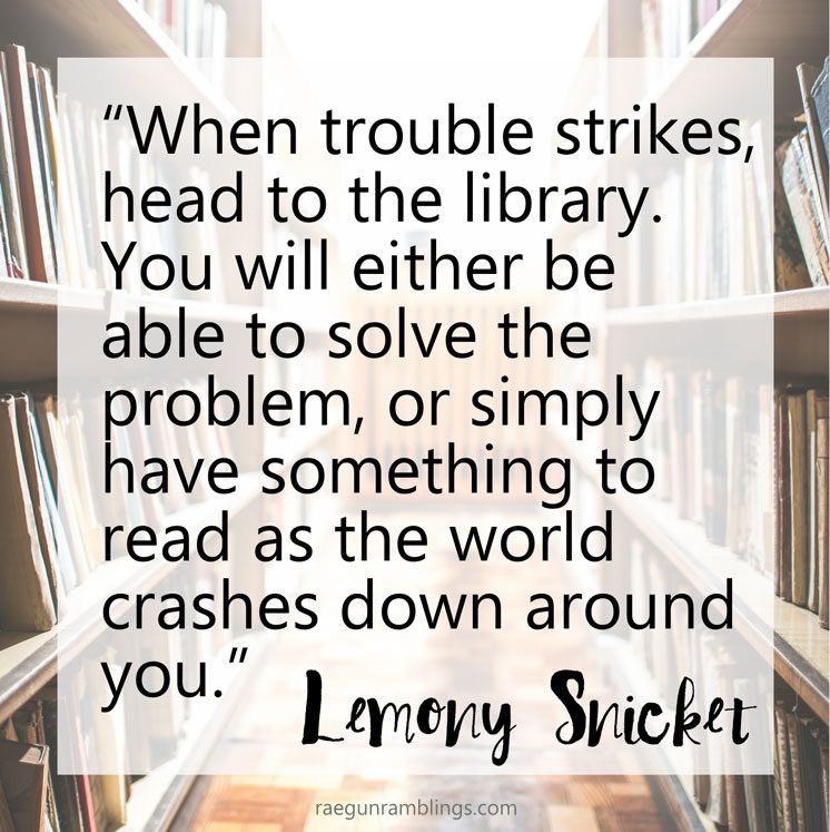 When trouble strikes head to the library …